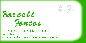 marcell fontos business card